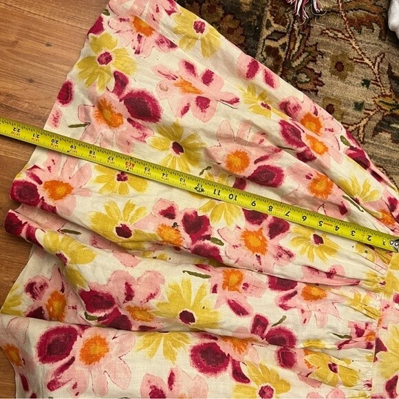 Vintage Floral Linen dress - Picture 7 of 8